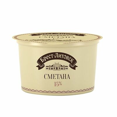 Сметана Брест-Литовск 15% Беларусь Бзмж в Азбука Вкуса Экспресс Меню по цене 45 ₽