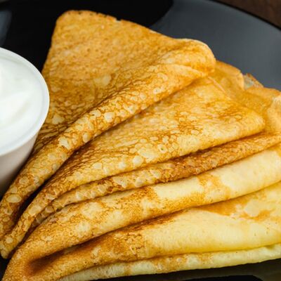 Блинчики с топпингом на выбор в Панорама по цене 360 ₽