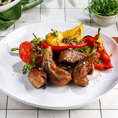 Бараньи язычки с овощами на гриле в ЛарисуВаннуХочу по цене 1190