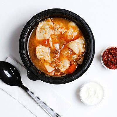 Пельмени с бульоном в Badeel по цене 990 ₸