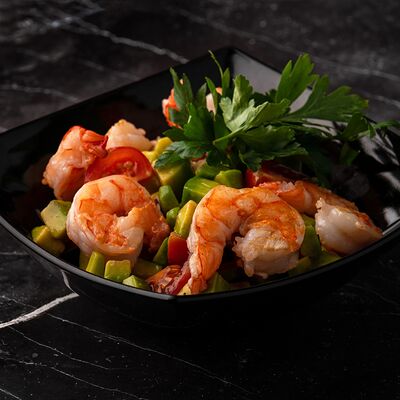 Из креветок и авокадо в Оливье по цене 750 ₽