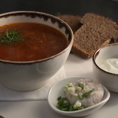 Борщ в Пункт питания на Богдановича по цене 12 р.