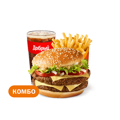 Двойной Биг Спешиал Большой Комбо в Вкусно – и точка по цене 737 ₽