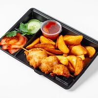 Шашлычок куриный с картофелем по-деревенски в Pizzaroni