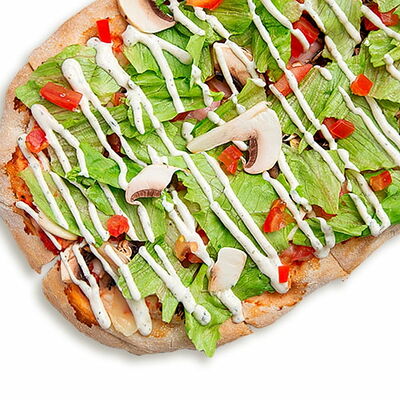 Вегетарианская в Некруглая пицца и роллы по цене 387 ₽