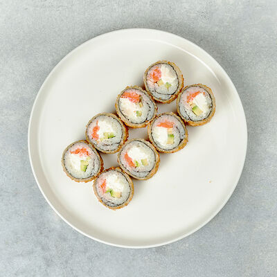 Темпура с лососем и авокадо в Мэджик ролл по цене 1059 ₽