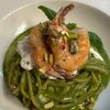 Спагетти с песто, креветками, страчателлой и фисташками в La Scala Trattoria Ignazio по цене 45