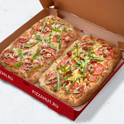 Итальяна с вяленными томатами и каперсами и Пиканта с фетой в Pizza HeartPizza Hut по цене 1099