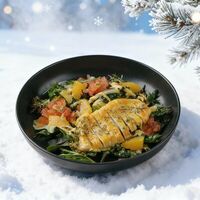 Салат с кальмаром и заправкой манго-маракуйя в Мамули