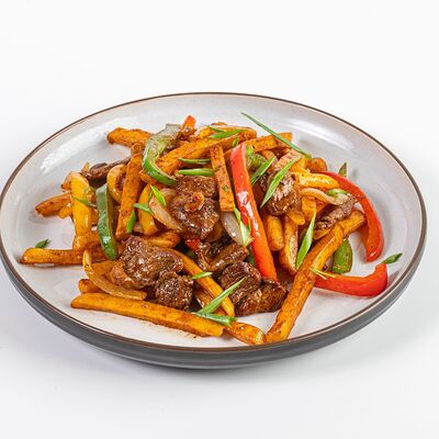 Картофель фри с мясом в SQ PLOV по цене 3090 ₸