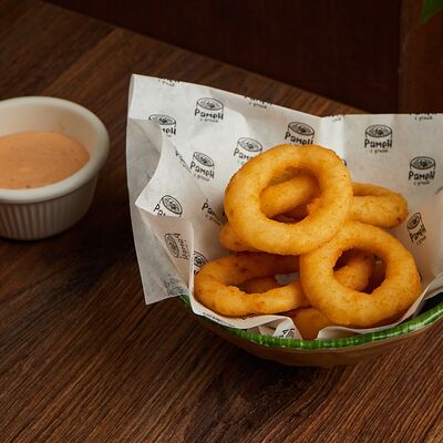 Хрустящие луковые кольца в Рамен с уткой по цене 430 ₽