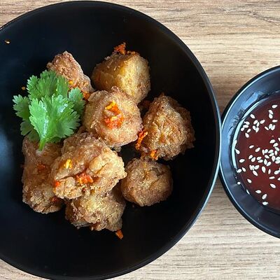 Жареные бананы с шоколадным соусомв Данмен по цене 310 ₽