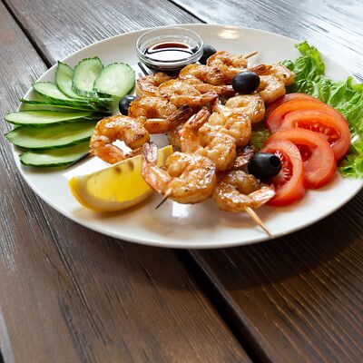 Креветки гриль в Пельмэн по цене 1210 ₽