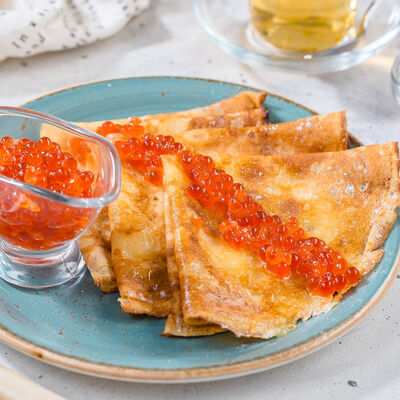 Блины с красной икрой в Сахара по цене 830 ₽