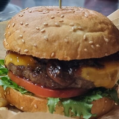 Бургер с рваной свининой в Дункан по цене 780 ₽