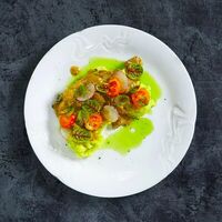 Боккончини из телятины с картофельным пюре в Остерия Il Massimo