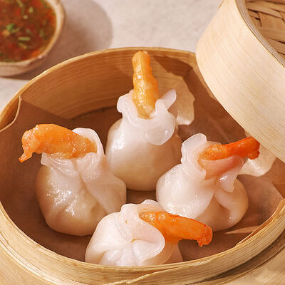 Дим-самы с крабом и креветкой в Тануки по цене 520 ₽