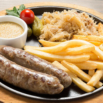 Колбасофф 8 Американская с одним гарниром на выбор и горчицей в Колбасофф по цене 600