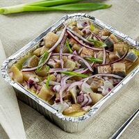 Запеченный картофель с селёдочкой и луком в Супер пицца плюс