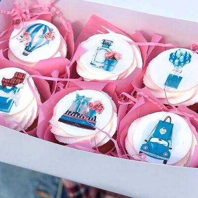 Капкейки в стиле Тиффани в Tort4u по цене 2340 ₽