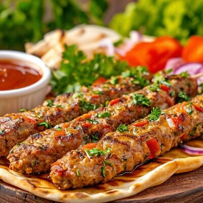 Люля-кебаб из говядины в лаваше в Стрит-Фуд атрон по цене 489 ₽