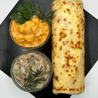 Блинчик с курицей и грибами в Блинная Мастерская «Жили-Были» по цене 342 ₽
