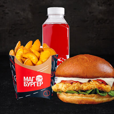 Комбо Цезарь бургер и морс в Магбургер & Братья Караваевы по цене 495