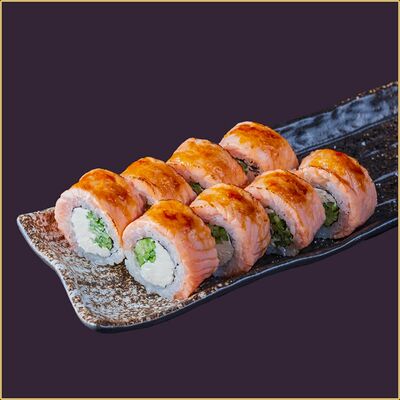 Ролл Филадельфия карамельная опаленный в Happy Fish Premium по цене 1051 ₽