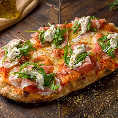 Пицца Прошутто крудо в La Mortazza по цене 1900 ₽