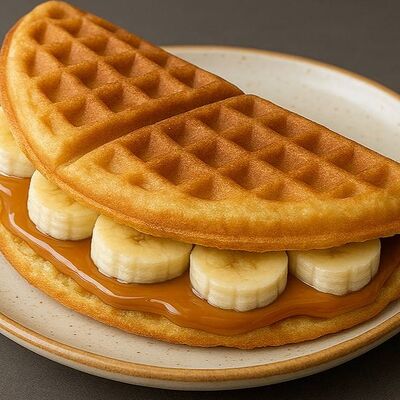Вафля с вареной сгущенкой и бананом в Bubble Dzen по цене 398 ₽