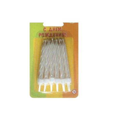 Свечи белые 12шт в ПитерЛюбит по цене 168 ₽