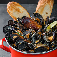 Мидии Лайм, кунжутное масло в Mollusca
