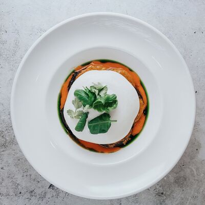 Запеченный баклажан, моцарелла, пармезан в Реснота по цене 900 ₽