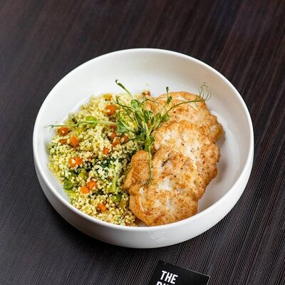 Котлетки и кускус с овощами в The burger lab по цене 420 ₽