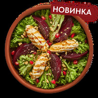 Салат со свеклой и домашним сыром в Старик Хинкалыч