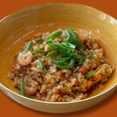 Тяхан с креветкамив Сакура по цене 650 ₽