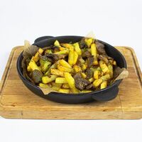 Картофель жареный с грибами и луком в Hungry Wolf Bar