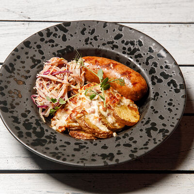 Копченая куриная колбаска с сыром в Овертайм по цене 750 ₽