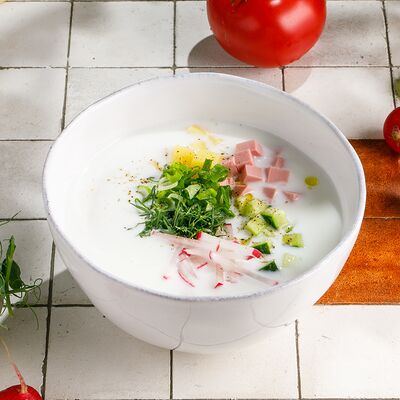 Окрошка на квасе с колбасой в ЛарисуВаннуХочу по цене 390