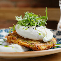 Драники с форелью в Banoffi (Bormio)