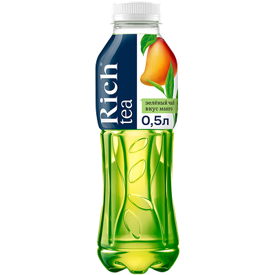 Рич Зеленый чай со вкусом манго 0,5 в #ЛАВАШ по цене 180 ₽