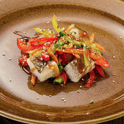 Бизнес-ланч Треска с овощами в Колбасофф по цене 330