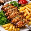 Крылышки на шампуре с картошкой фри в Чайхона-бистро по цене 669