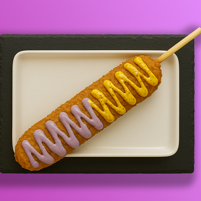 Корн-дог (начинка: сосиска) в Лапша и Утки по цене 523 ₽