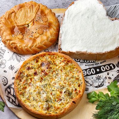 Сет Тройка из 3 пирогов в Пекарня Кулинария Пиццерия ОБОЖАЮТВСЕ! по цене 3699 ₽