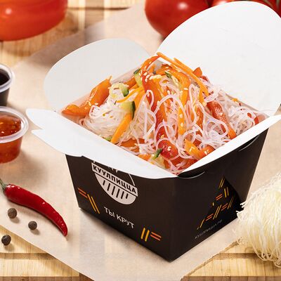 Вок Премиум Сливочная Фунчоза с овощами в Шаурма Куулпицца по цене 515 ₽