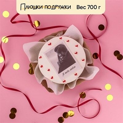 Бенто-торт на 14 февраля фото Полароид в Плюшки подружки по цене 2145 ₽