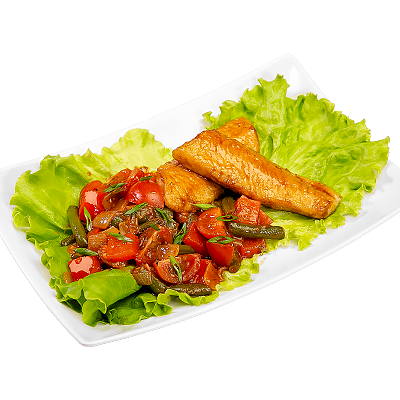 Окунь терияки с овощами в СушиWok по цене 374