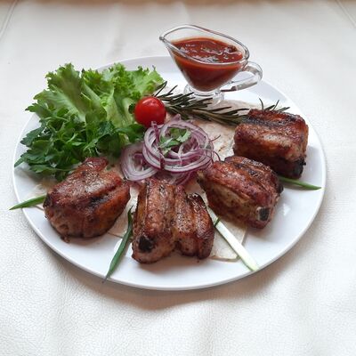 Шашлык из свиных ребер в Шашлык Хаус по цене 690 ₽