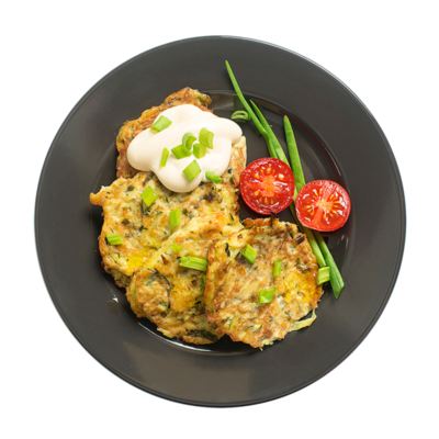 Оладьи из цукини в Азбука Вкуса Экспресс Меню по цене 298 ₽